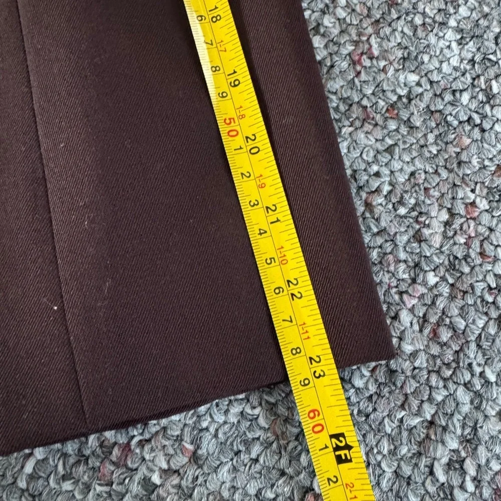 Vintage Moschery Academia Preppy Chocolate Brown Double-Breasted 100% Wool Coat - Picture 11 of 15